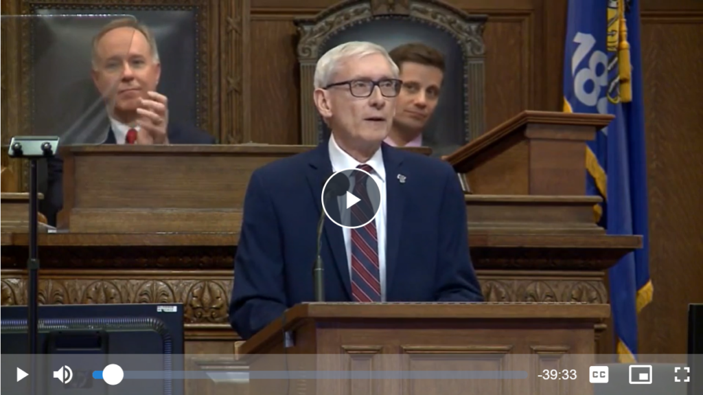 Wisconsin Gov. Evers gives his State of the State address.