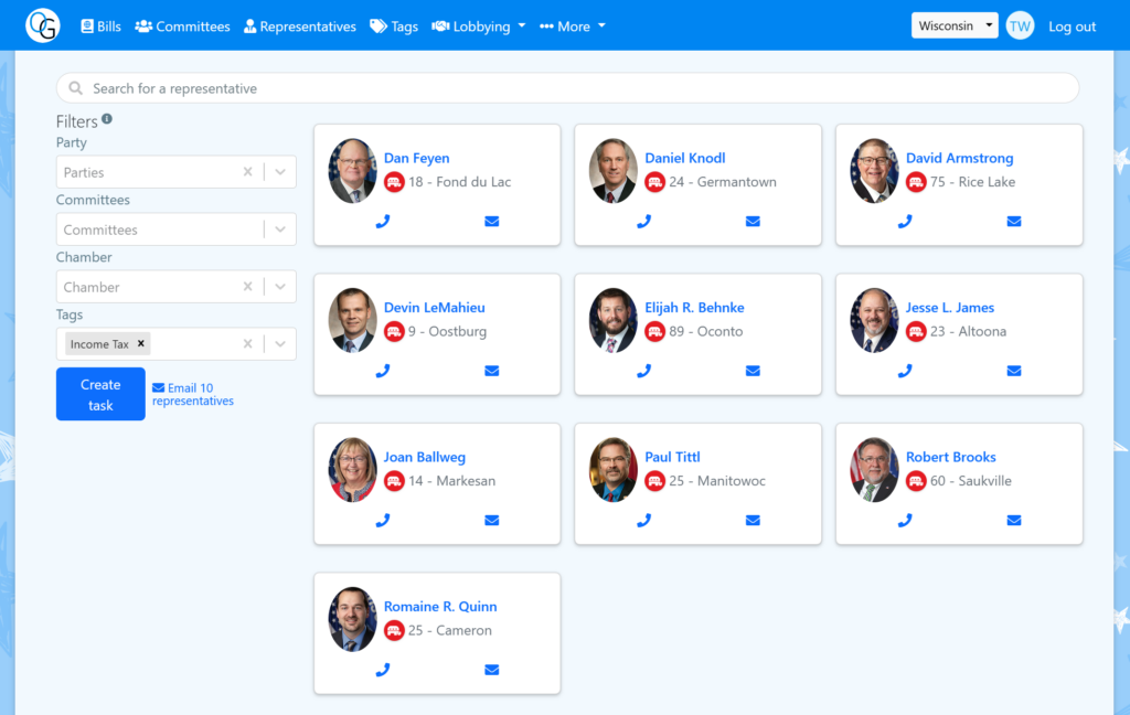 OurGov uses data analytics to improve the efficiency of Wisconsin-based lobbying firms by building an improved data-driven tagging system.