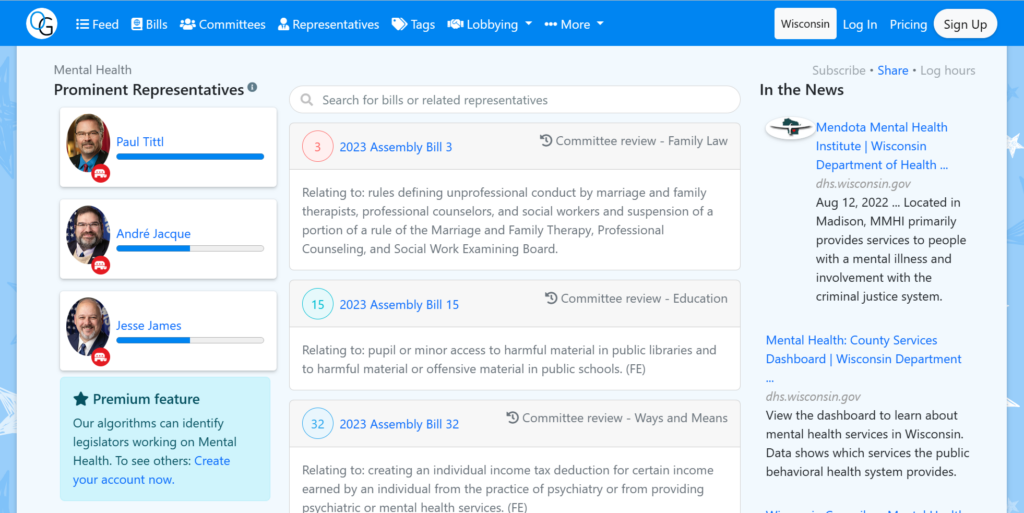 OurGov uses data analytics to improve the efficiency of Wisconsin-based lobbying firms by building an improved data-driven tagging system.